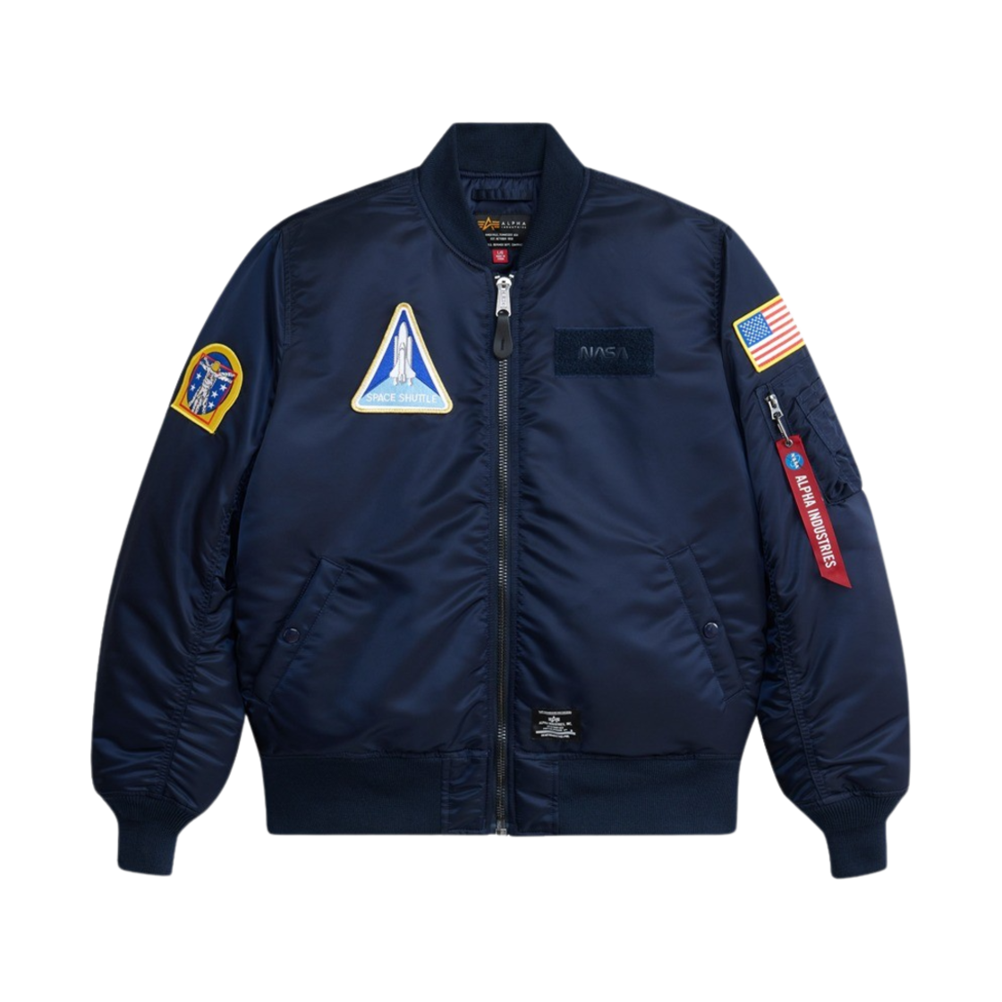 J406 NASA MA-1 ジャケット 刺繍ワッペン ネイビー J406 NASA MA-1 ジャケット 刺繍ワッペン ネイビー ALPHA