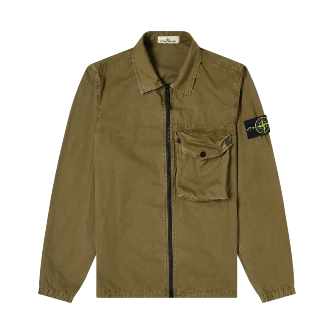 스톤 아일랜드 117WN 올드이펙트 오버셔츠 올리브 그린 - 21SS