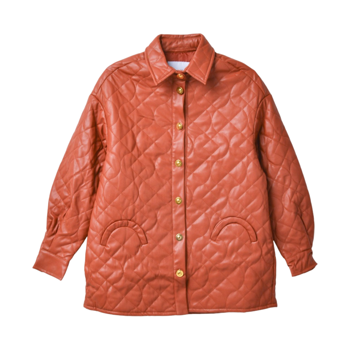 - (W) House of Sunny Mid Century Quilt Shirt Teak