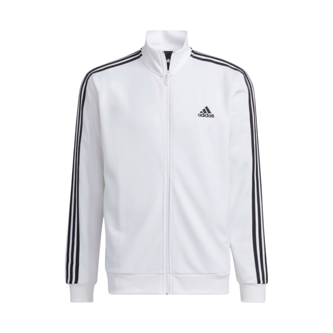 아디다스 3S 레귤러 핏 더블 니트 트랙 탑 화이트 - KR 사이즈(Adidas 3S Regular Fit Double Knit Track Top White - KR Sizing)