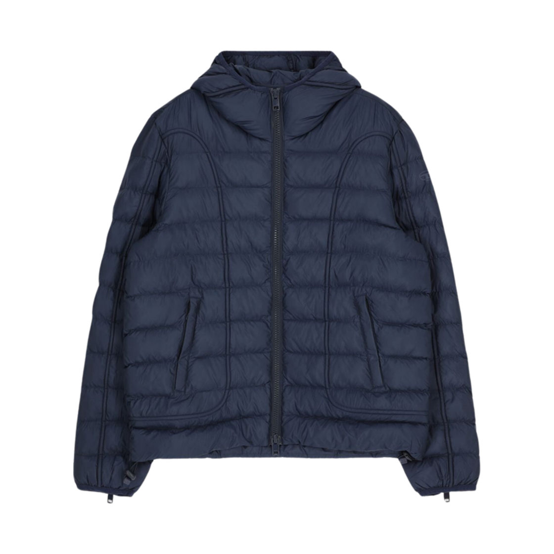 A105970BHAZ-81E Diesel W-Scottys Puffer Jacket with Piping Blue