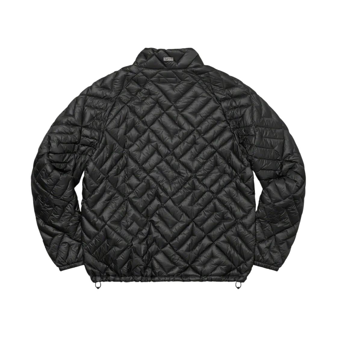 슈프림 스펠아웃 퀼티드 라이트웨이트 다운 자켓 블랙 - 22SS