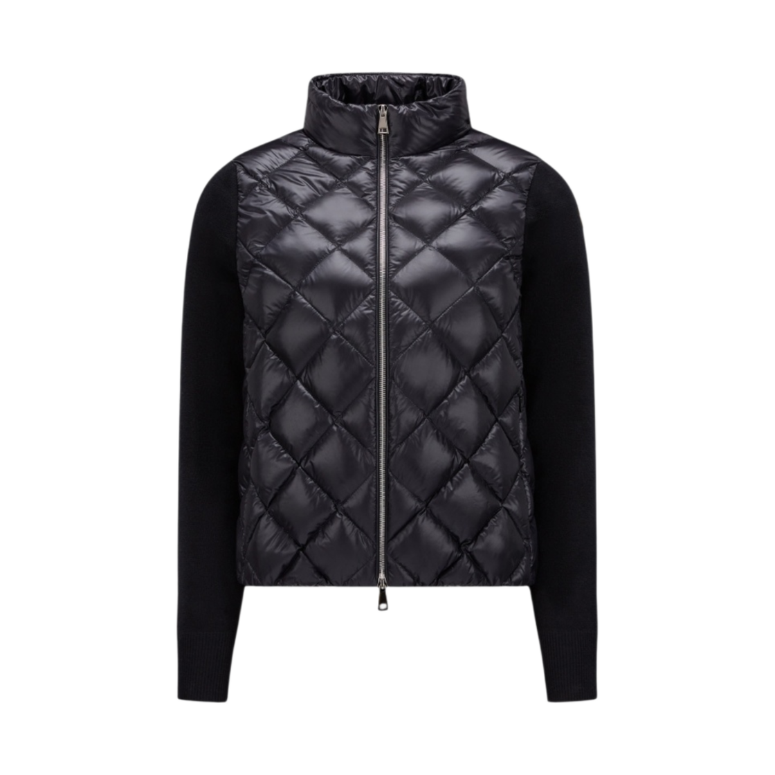 (W) 몽클레르 패딩 울 가디건 블랙 - 22FW((W) Moncler Padded Wool Cardigan Black - 22FW) - 1