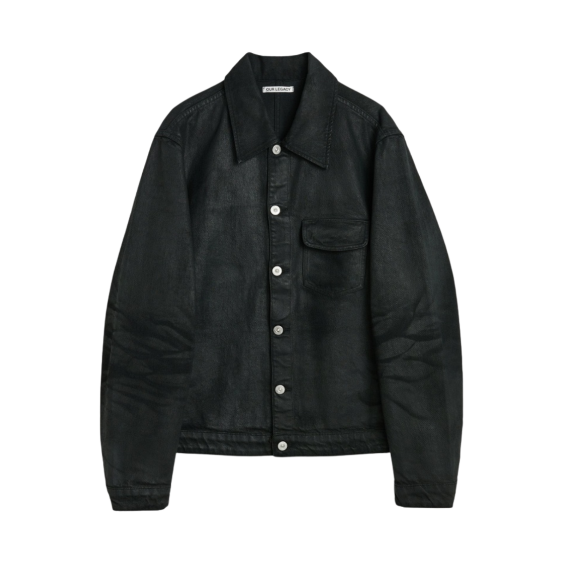 M2235RWB Our Legacy Rebirth Jacket Waxed Black Denim