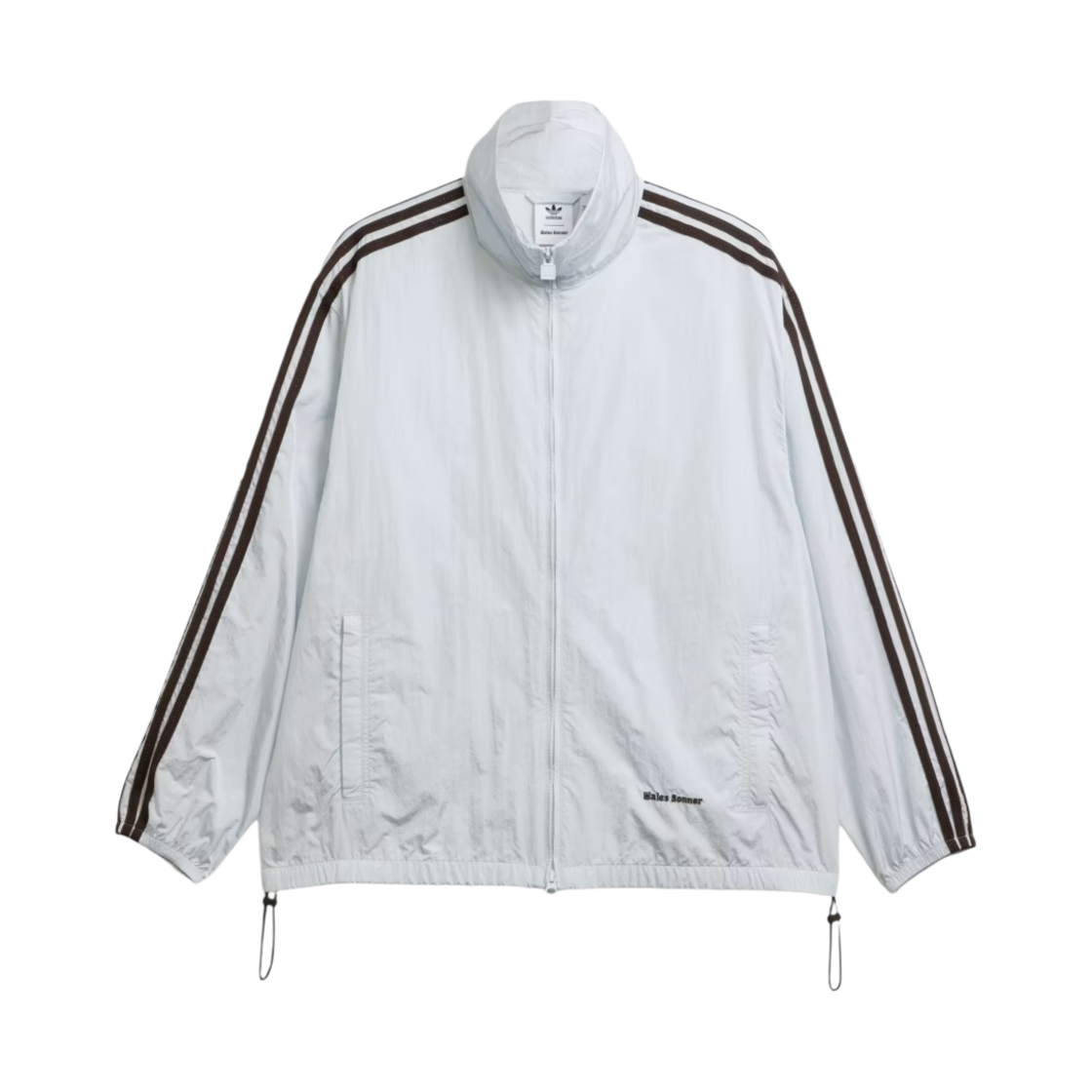 아디다스 x 웨일스 보너 스테이트먼트 나일론 트랙탑 블루 틴트 - US 사이즈(Adidas x Wales Bonner Statement Nylon Track Top Blue Tint - US Sizing)