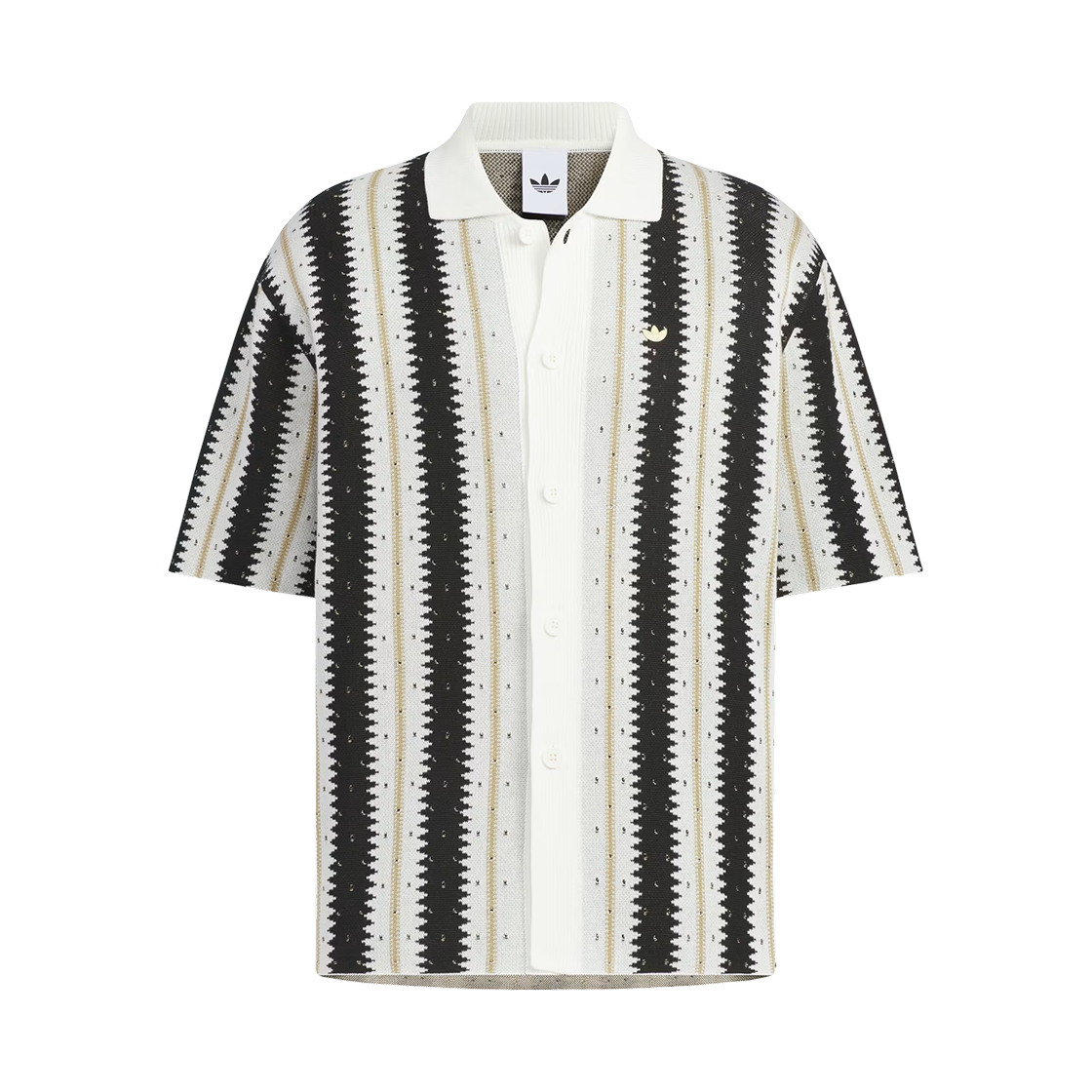 아디다스 리조트 셔츠 오프 화이트 블랙 - KR 사이즈(Adidas Resort Shirt Off White Black - KR Sizing) - 1