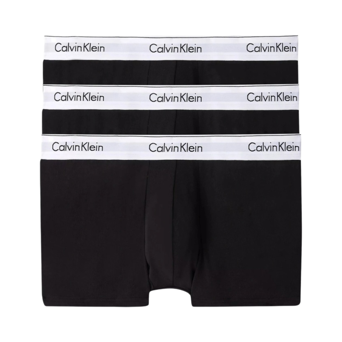 캘빈 클라인 모던 코튼 3팩 트렁크 블랙(Calvin Klein Modern Cotton 3-pack Trunks Black)