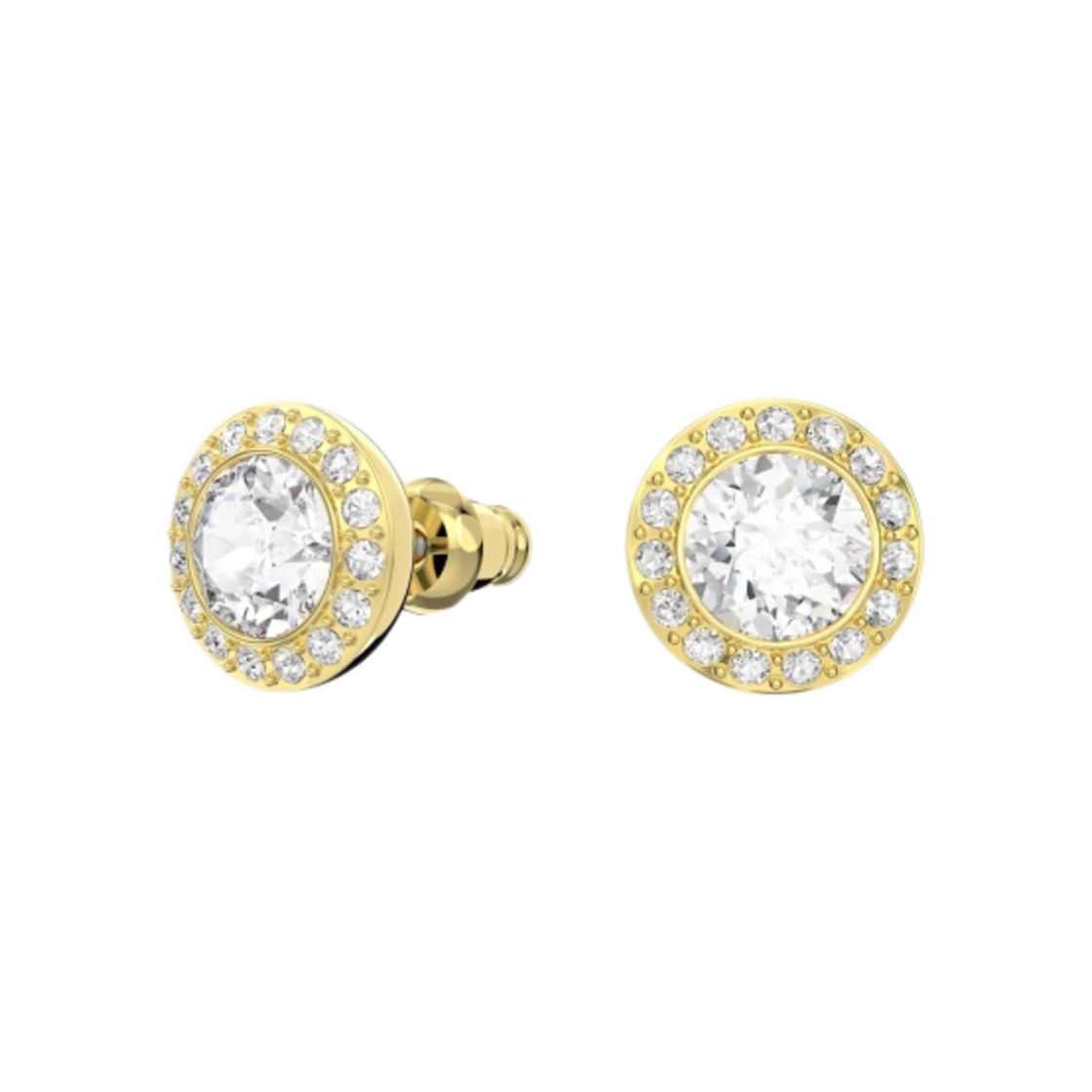 (W) 스와로브스키 엔젤릭 스터드 라운드 컷 이어링 화이트 골드 플래팅((W) Swarovski Angelic Stud Round Cut Earrings White Gold Plated) - 2