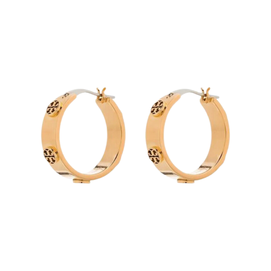 (W) 토리버치 스몰 밀러 스터디 후프 이어링 토리 골드((W) Tory Burch Small Miller Stud Hoop Earring Tory Gold) - 1