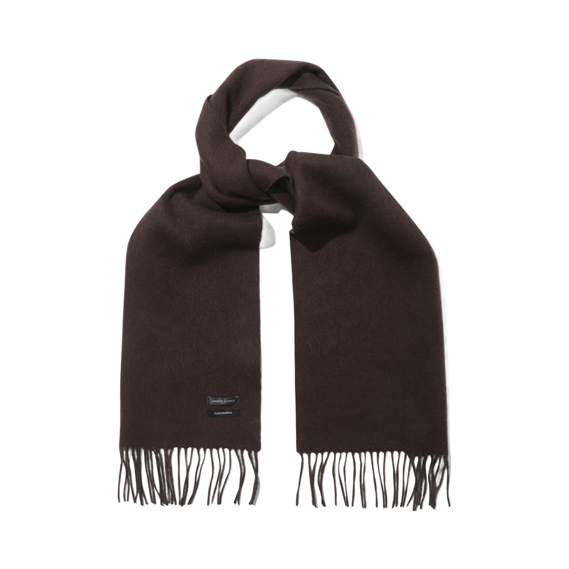커스텀멜로우 캐시미어 블렌디드 리버시블 머플러 브라운(Customellow Cashmere Blended Reversible Muffler Brown)