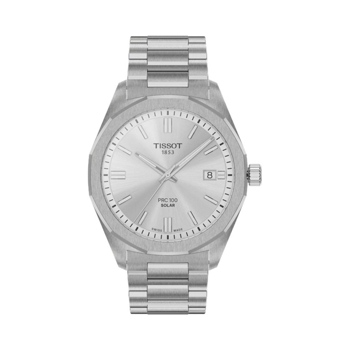 티쏘 PRC 100 솔라 쿼츠 39mm 스테인리스 스틸 실버(Tissot PRC 100 Solar Quartz 39mm Stainless Steel Silver)