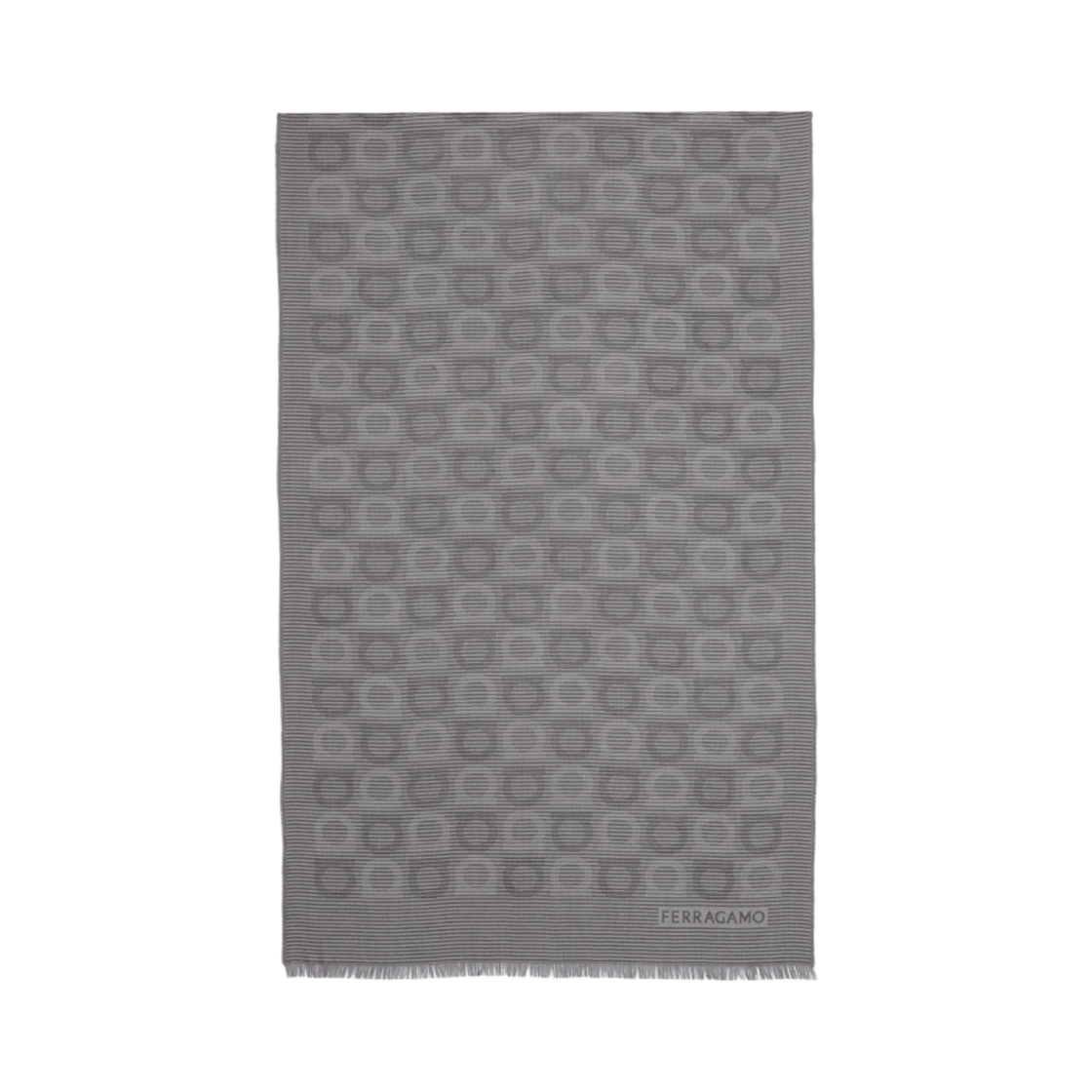 페라가모 간치니 패턴 스카프 그레이(Ferragamo Gancini Pattern Scarf Grey) - 1
