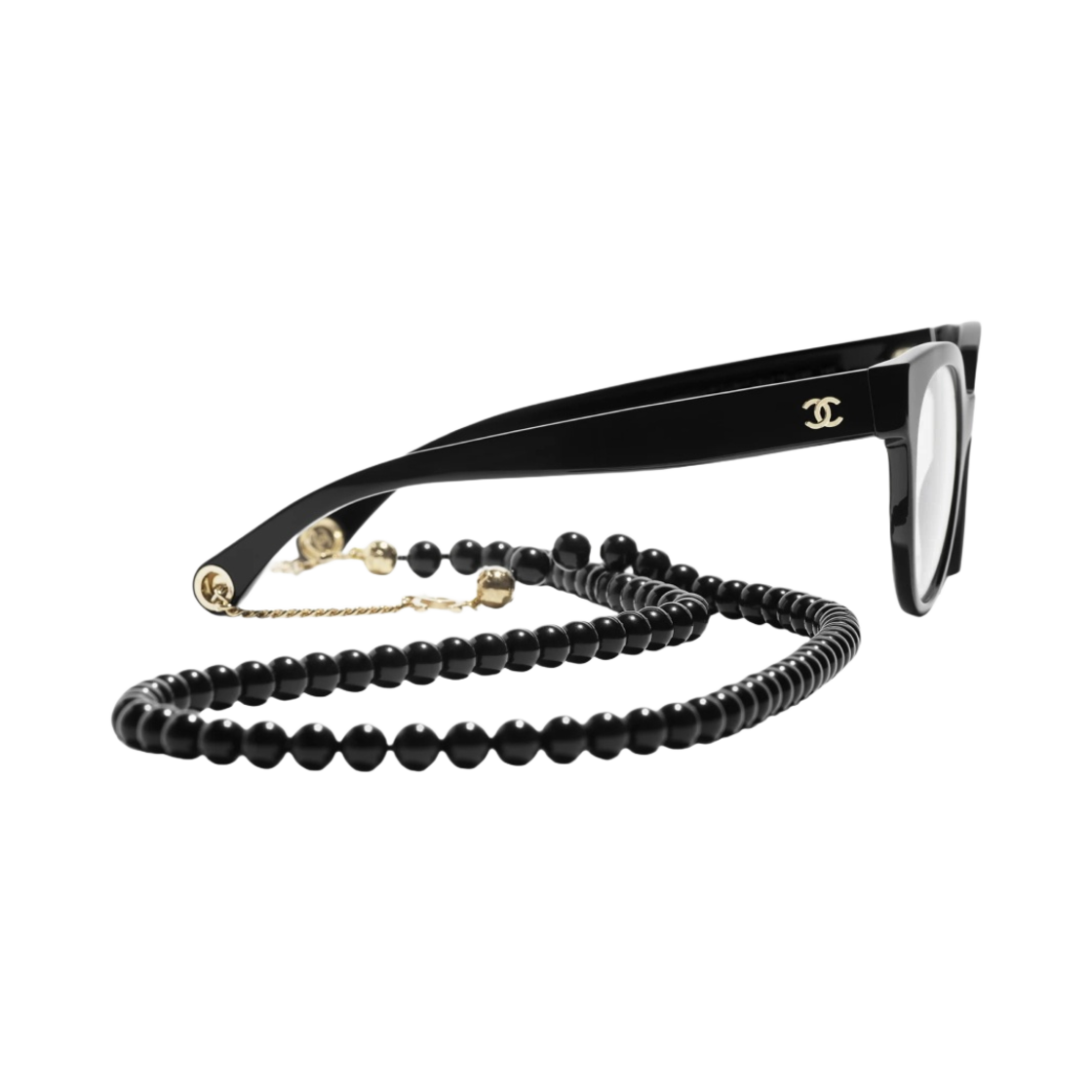 샤넬 버터플라이 프레임 아세테이트 글래스 펄 & 블랙(Chanel Butterfly Eyeglasses Acetate Glass Pearls & Black) - 3