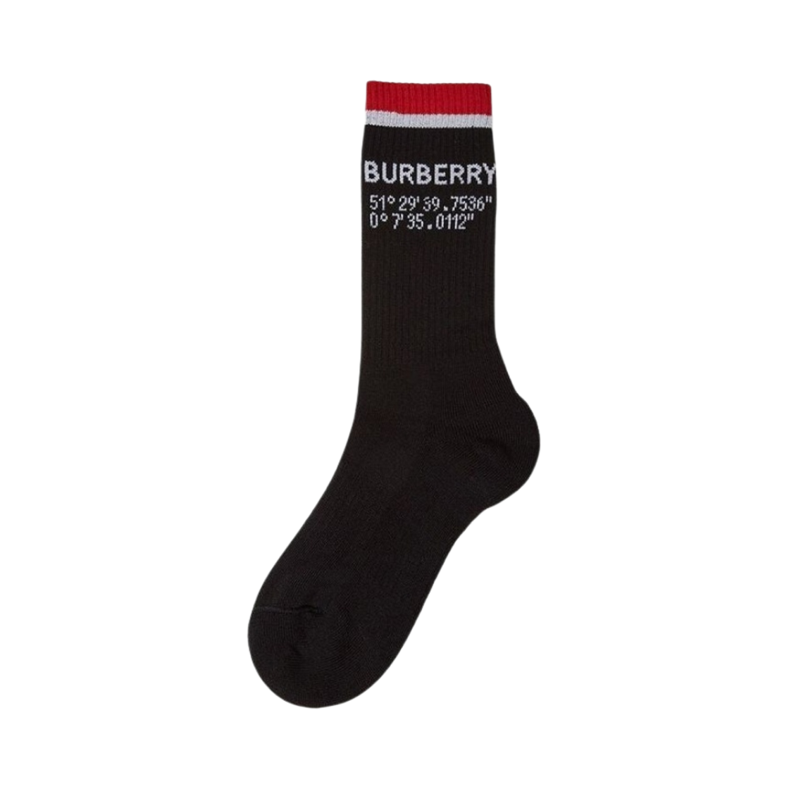 8063905 Burberry Coordinates Stripe Socks Black