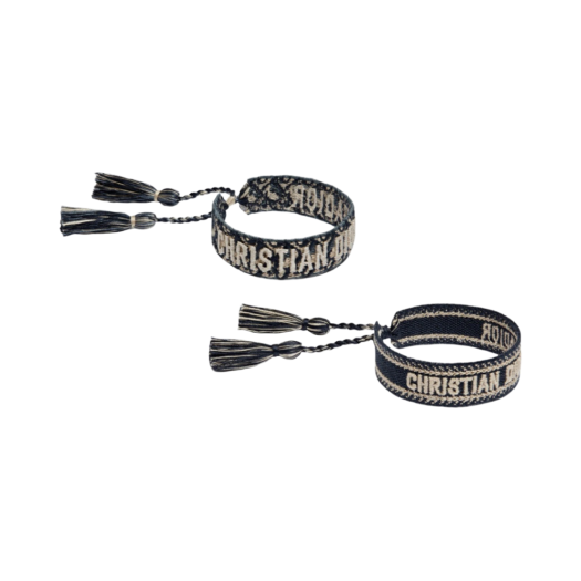(W) Dior J'Adior Bracelet Set Navy Blue Dior Oblique