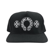 Chrome Hearts Horseshoe Denim Baseball Hat Black