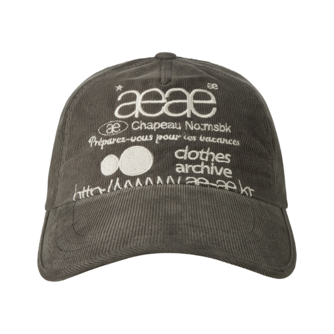 에이에이 웹 로고 코듀로이 캡 브라운(Aeae Web Logo Corduroy Cap Brown)