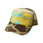 Kapital Denim Men Loves Cats Camo Track Cap Khaki