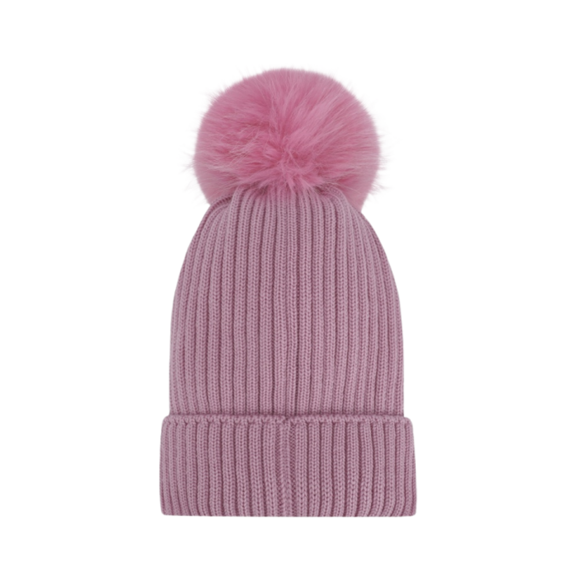 (키즈) 몽클레르 울 비니 폼폼 로즈 핑크 - 23FW((Kids) Moncler Wool Beanie with Pom Pom Rose Pink - 23FW) - 2