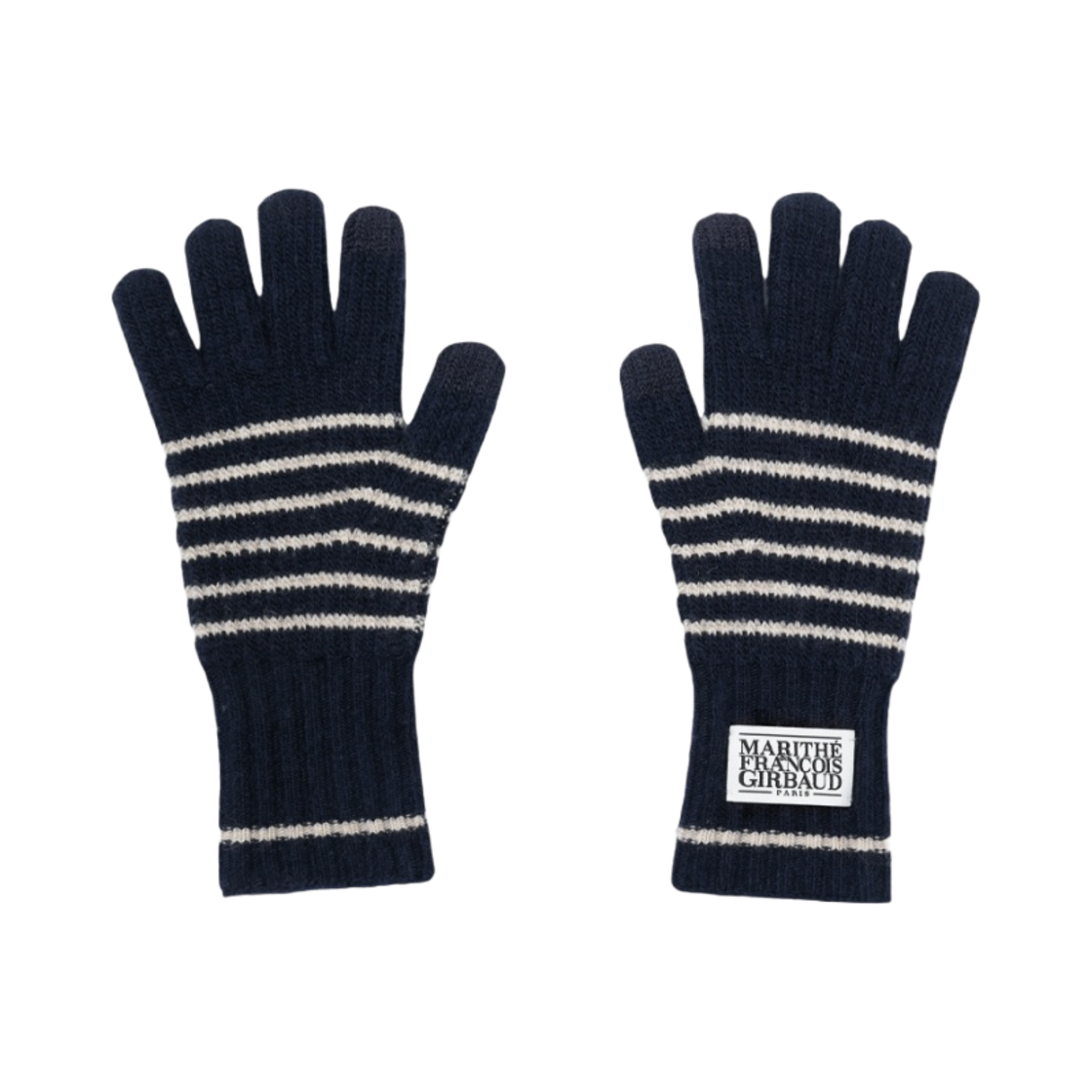 - Marithe Francois Girbaud Classic Logo Label Line Point Glove Navy