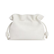 Loewe Flamenco Clutch In Nappa Calfskin Soft White