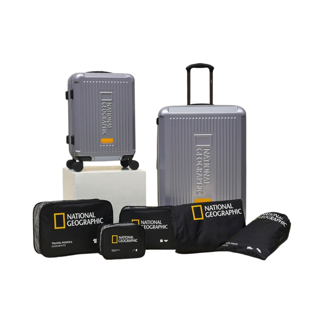 N245ASU330095 National Geographic Havana Luggage Set 20+28 Silver
