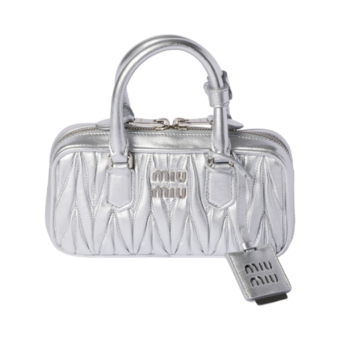 미우미우 아르카디 마테라쎄 나파 레더 미니백 실버(Miu Miu Arcadie Matelasse Nappa Leather Mini-Bag Silver) - 1