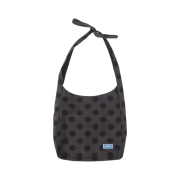 SUNNECT Polka Dot Canvas Crossbody Charcoal