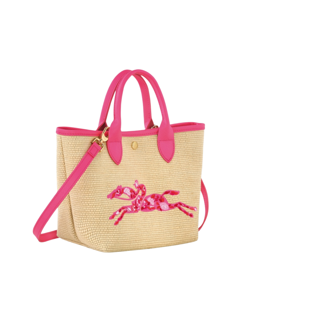 롱샴 르 파니에 플리아쥬 스몰 베스킷백 S 푸시아(Longchamp Le Panier Pliage Basket Bag S Fuchsia) - 2