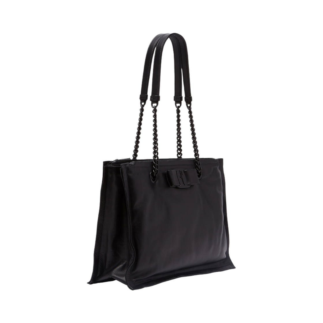 페라가모 스몰 비바 보우 토트백 블랙(Ferragamo Small Viva Bow Tote Bag Black) - 2