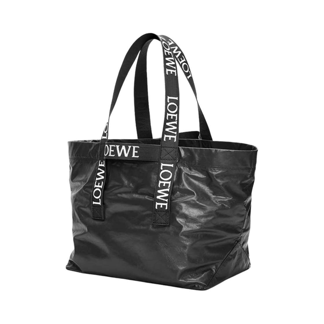 로에베 폴드 쇼퍼 인 페이퍼 카프스킨 블랙(Loewe Fold Shopper In Paper Calfskin Black) - 2
