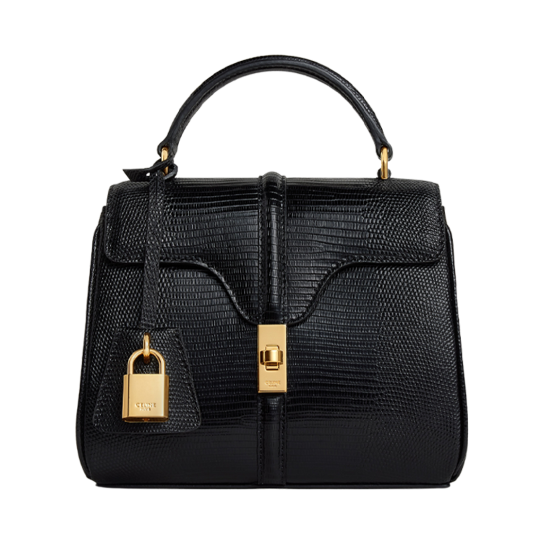 197984BF2-38NO Celine Mini 16 in Lizard Black