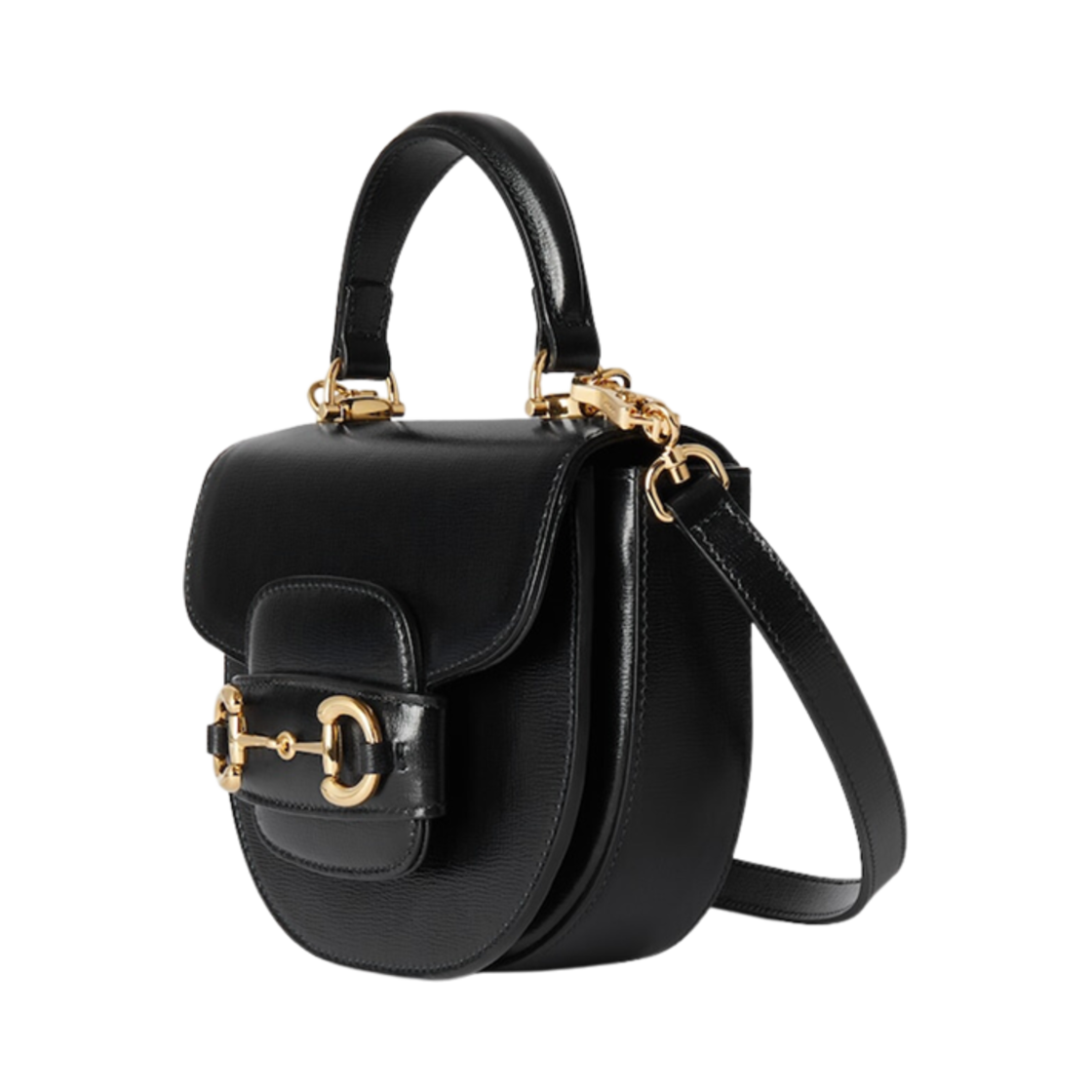 구찌 홀스빗 1955 미니 탑 핸들백 블랙 레더(Gucci Horsebit 1955 Mini Top Handle Bag Black Leather) - 2