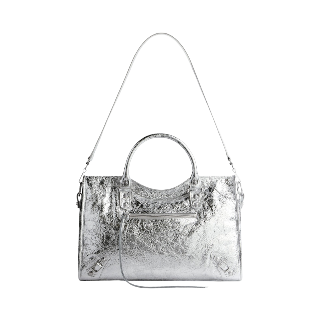 발렌시아가 르 시티 미디움 메탈라이즈드 백 실버(Balenciaga Le CIty Medium Metallized Bag Silver) - 4