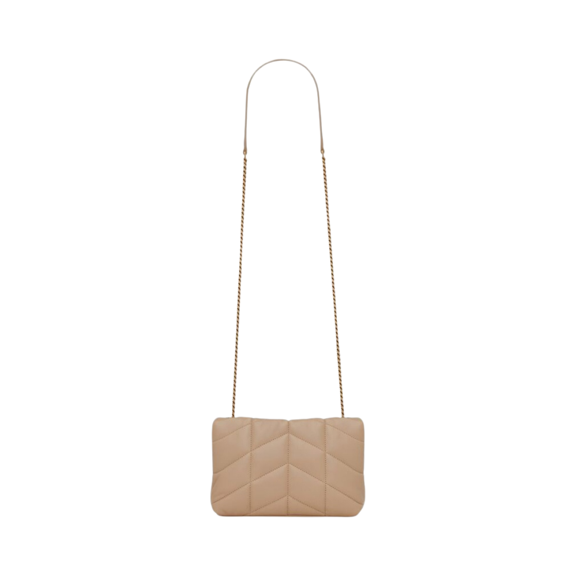 생로랑 퀼티드 램스킨 퍼퍼 토이백 다크 베이지(Saint Laurent Quilted Lambskin Puffer Toy Bag Dark Beige) - 3