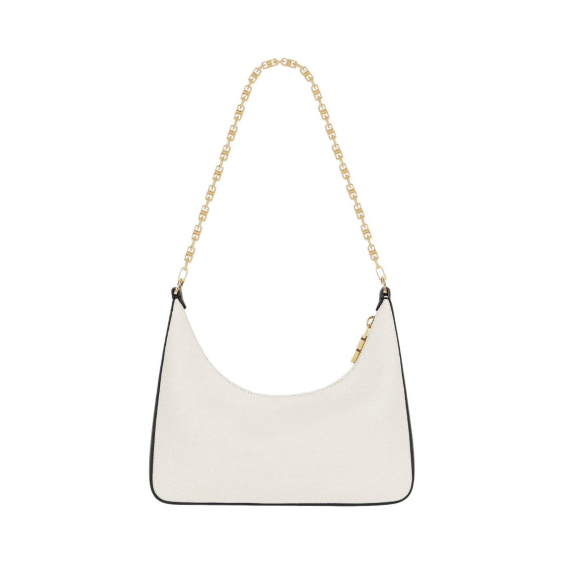 지방시 코튼 캔버스 스몰 문 컷 아웃 체인백 베이지 블랙(Givenchy Small Moon Cut Out Bag in Cotton Canvas with Chain Beige Black) - 2