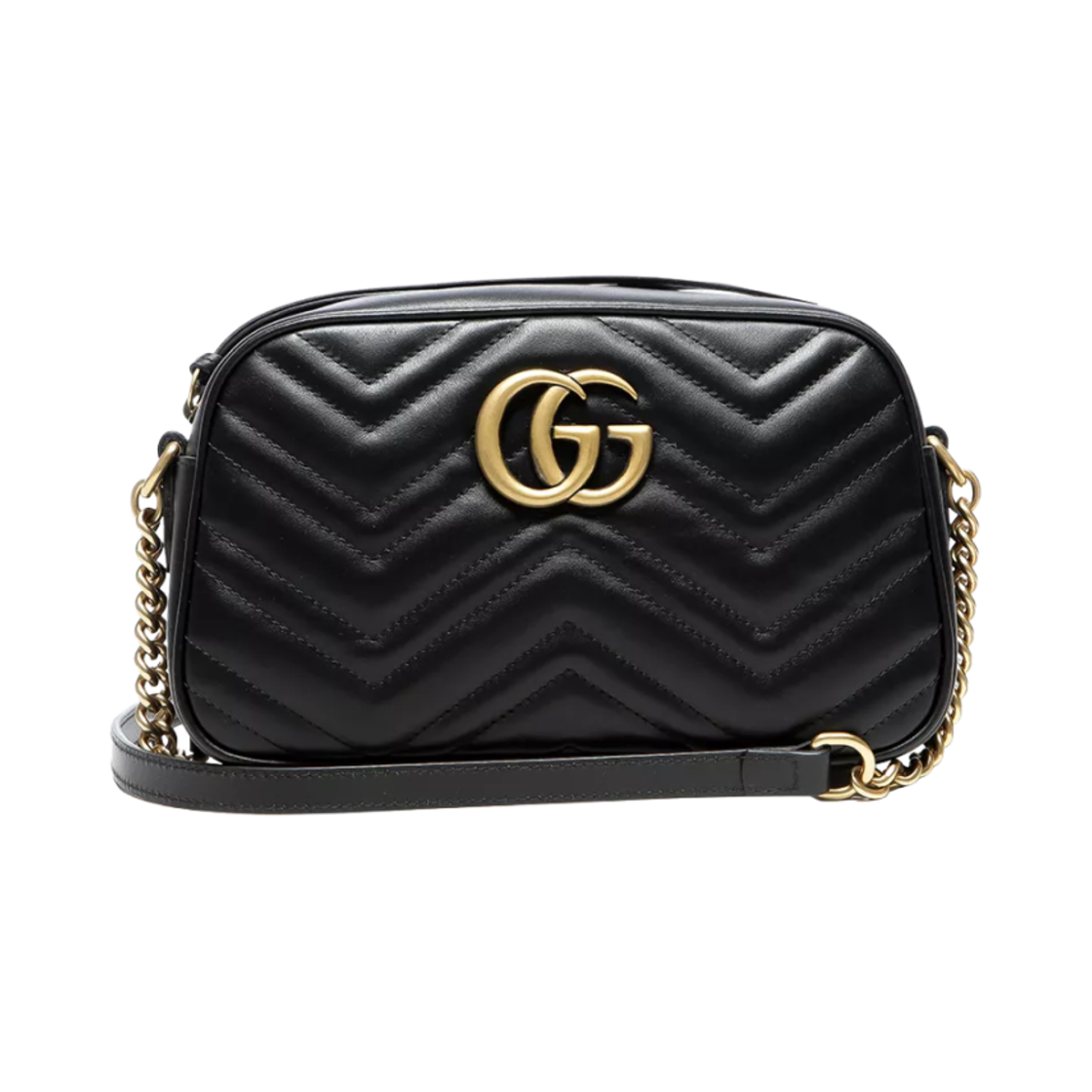 구찌 GG 마몽 마틀라세 스몰 체인 숄더백 블랙(Gucci GG Marmont Matelasse Small Chain Shoulder Bag Black)