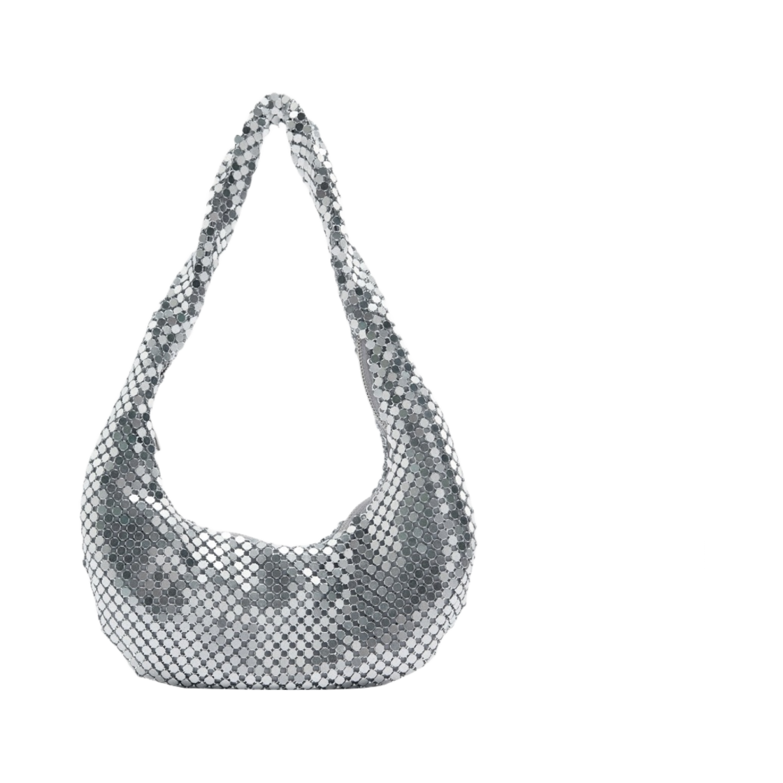 자라 메탈릭 메쉬 숄더백 실버(Zara Shoulder Bag with Metallic Mesh Silver) - 1