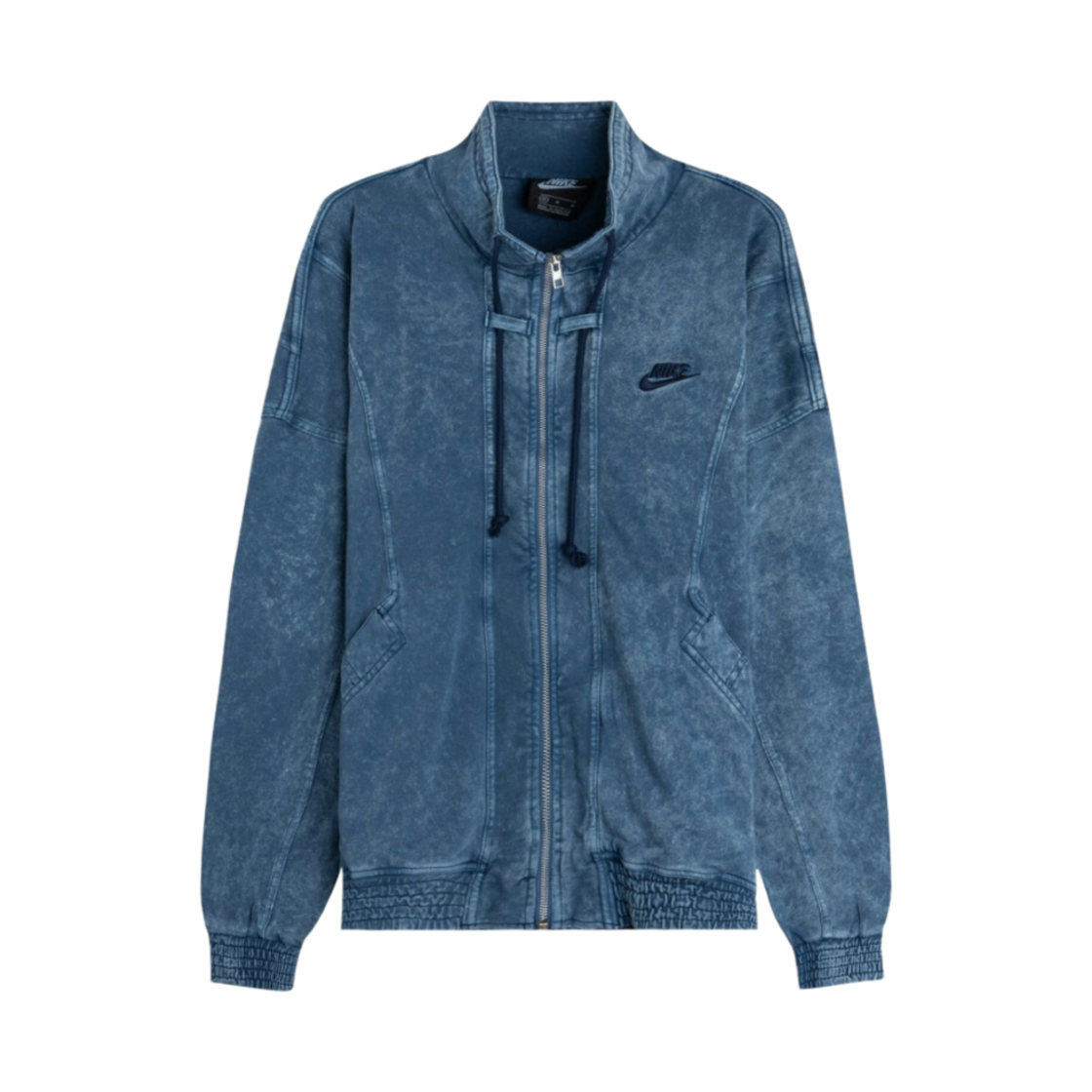 나이키 리이슈 니트 워시드 자켓 스톤 블루 미드나잇 네이비 - 아시아(Nike NSW Reissue Knit Washed Jacket Stone Blue Midnight Navy - Asia)
