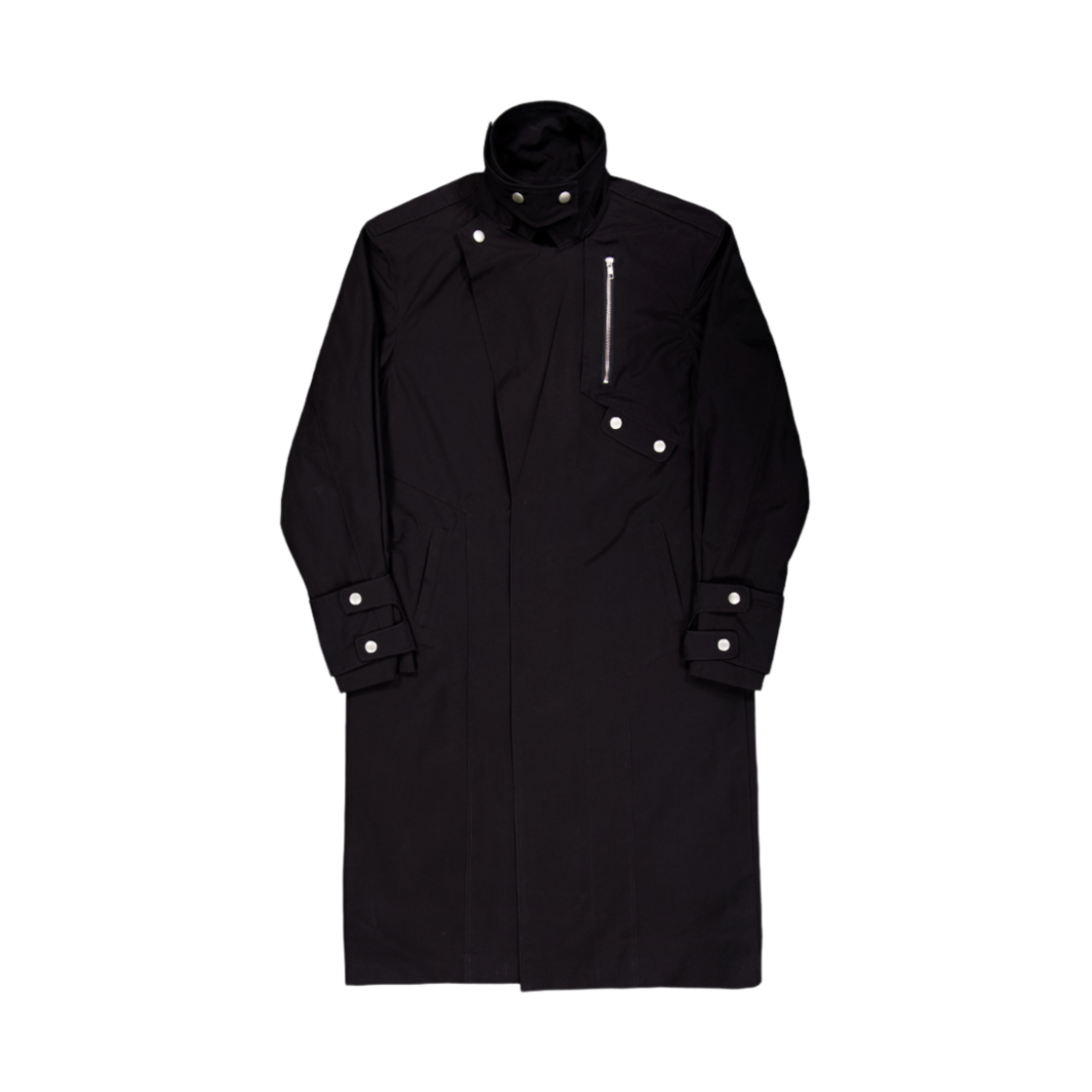 24FW-17 Full of Ssun Ghost In The Shell Paneled Trench Coat Black
