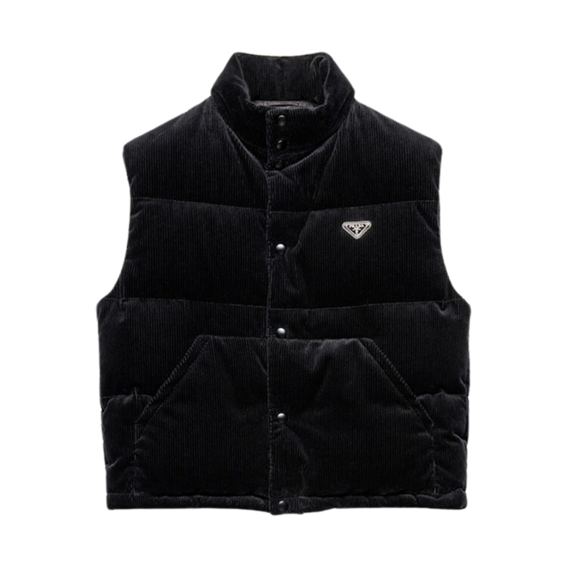 프라다 코듀로이 다운 베스트 블랙(Prada Corduroy Down Vest Black)