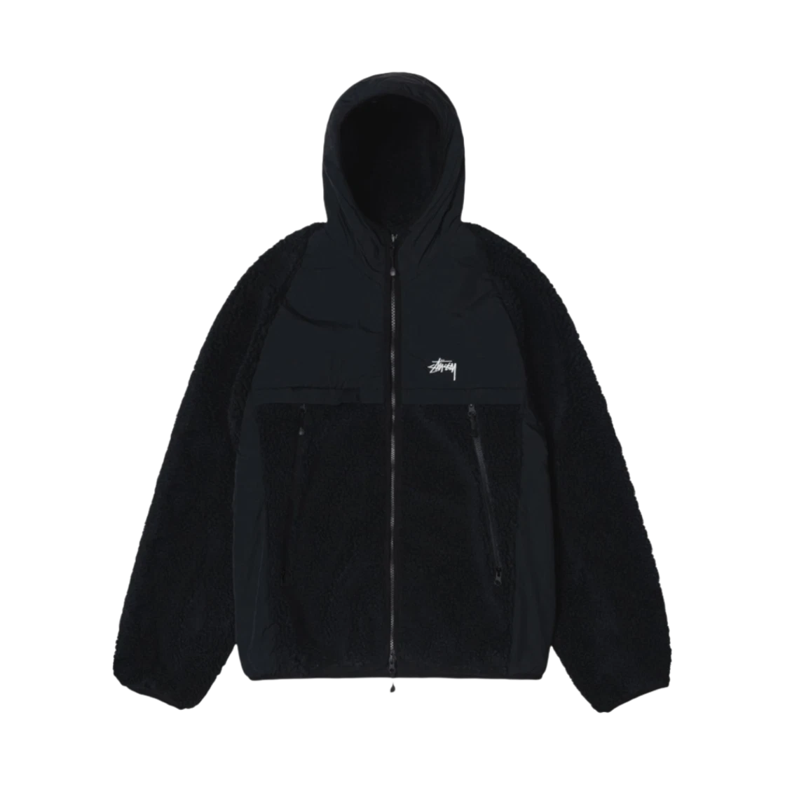 Stussy Stussy Sherpa Paneled Hooded Jacket Black · L
