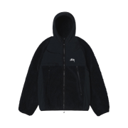 Stussy Sherpa Paneled Hooded Jacket Black