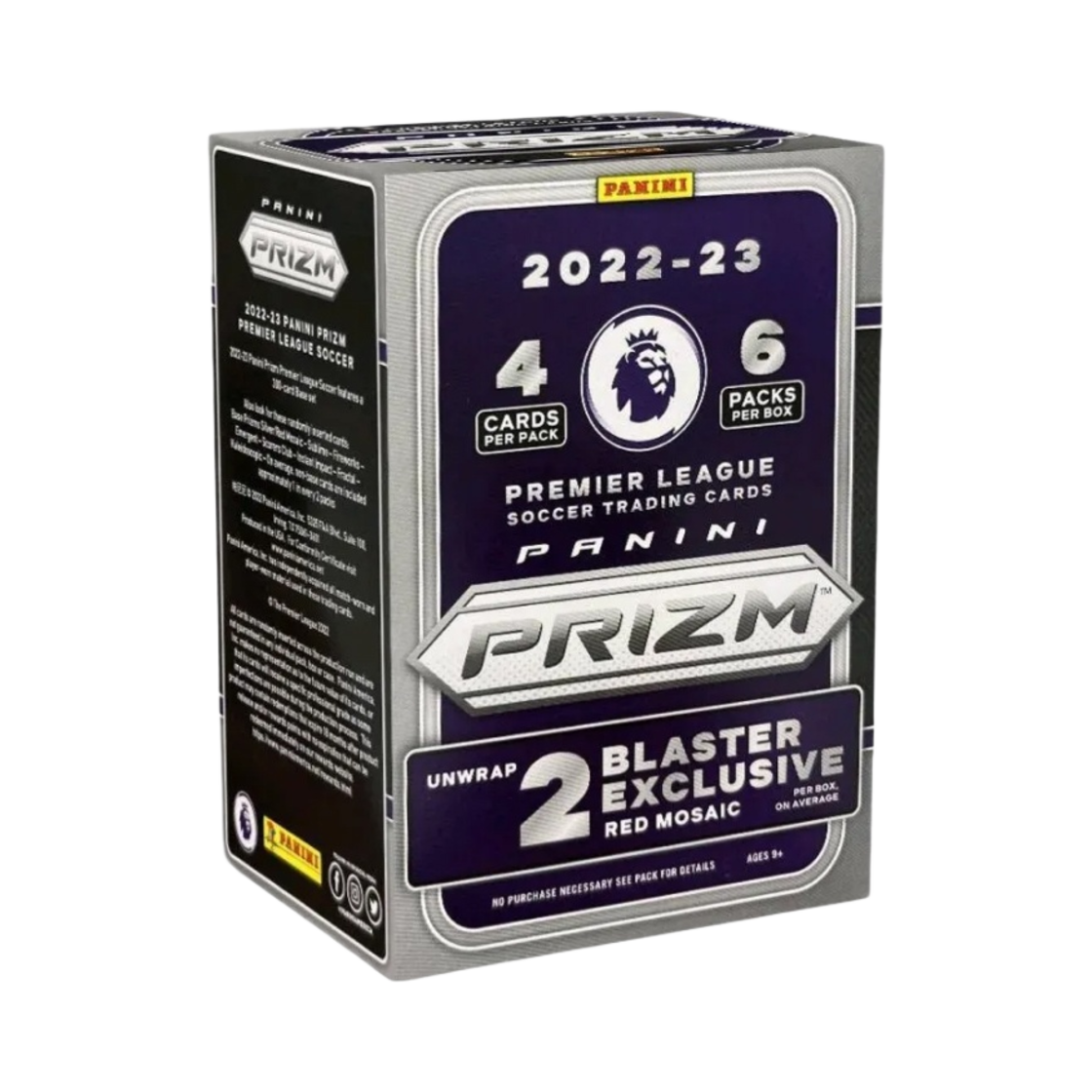 파니니 프리즘 2022/23 프리미어 리그 축구 블래스터 박스 (6팩)(Panini Prizm 2022/23 Premier League Soccer Blaster Box (Pack of 6))