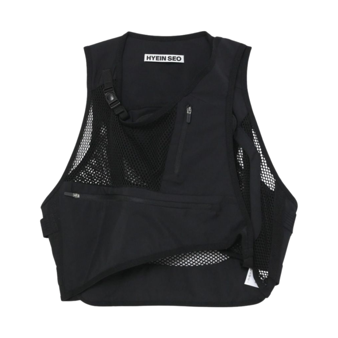 SS24-VT1K (W) Hyein Seo Mesh Strap Pocket Top Black