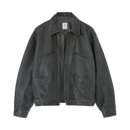 PL5PJU7701B0 Polyteru Leather Swing Top Jacket Black