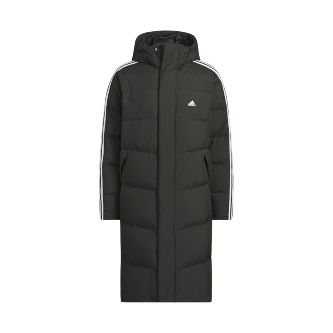 아디다스 머스트 해브 3S 레귤러 핏 롱 다운 자켓 블랙 - KR 사이즈(Adidas Must Have 3S Regular Fit Long Down Jacket Black - KR Sizing)