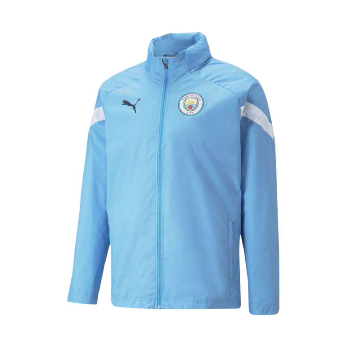 푸마 맨체스터 시티 2022/23 올 웨더 자켓 팀 라이트 블루(Puma Manchester City 2022/23 All Weather Jacket Team Light Blue)
