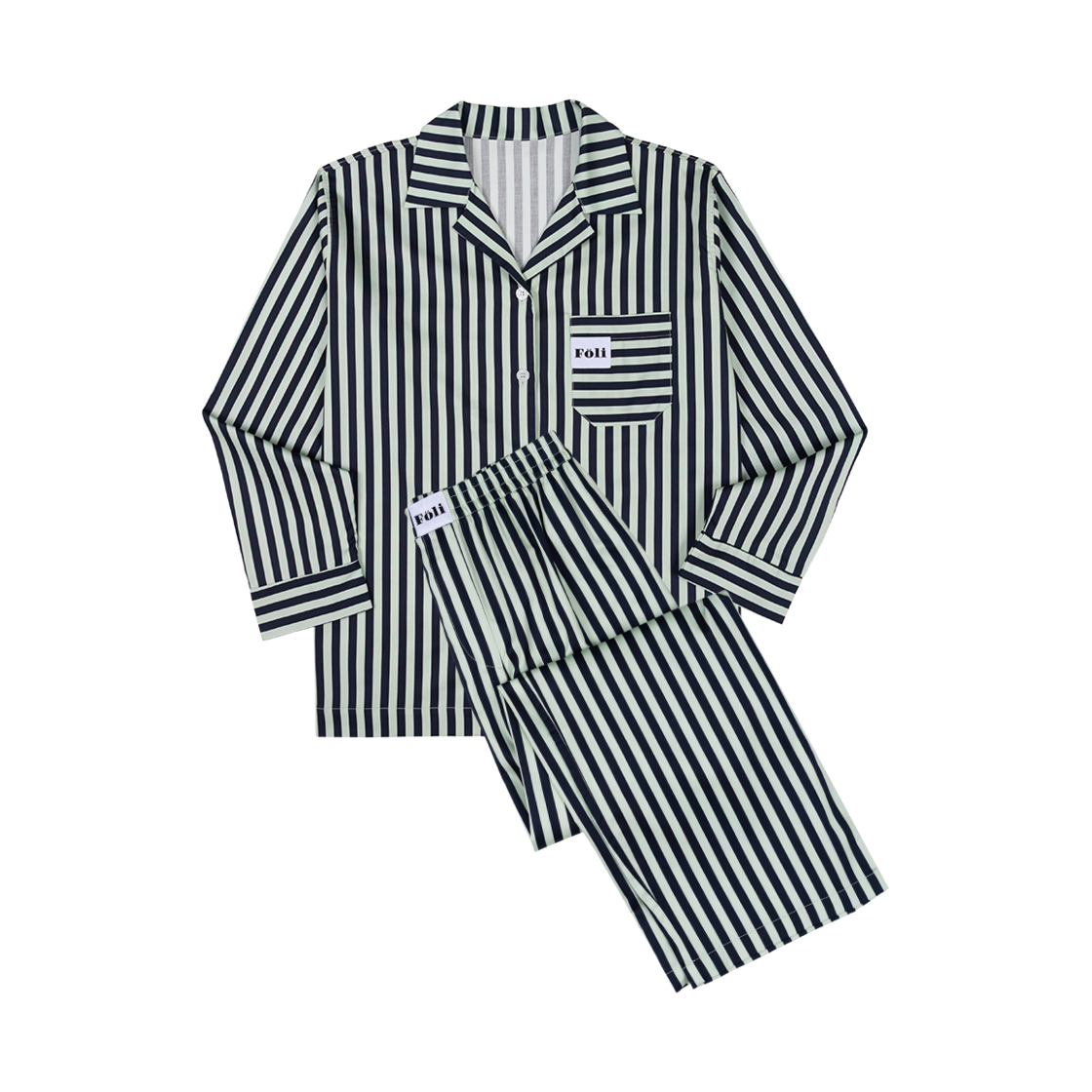 Unisex Smoky Dark Long PJ Set Foli Unisex Long PJ Set Smoky Dark