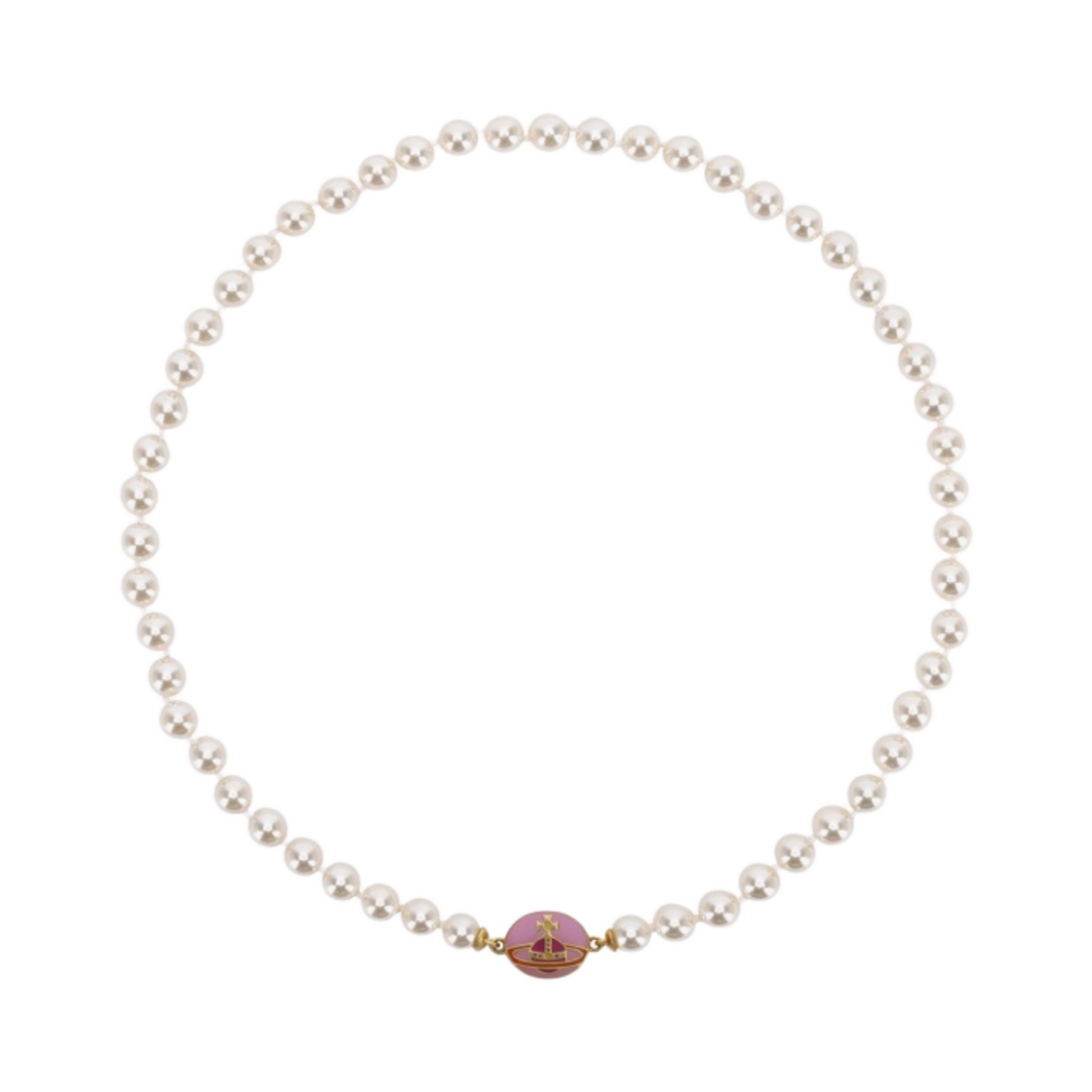 비비안 웨스트우드 로엘리아 네클리스 골드 핑크